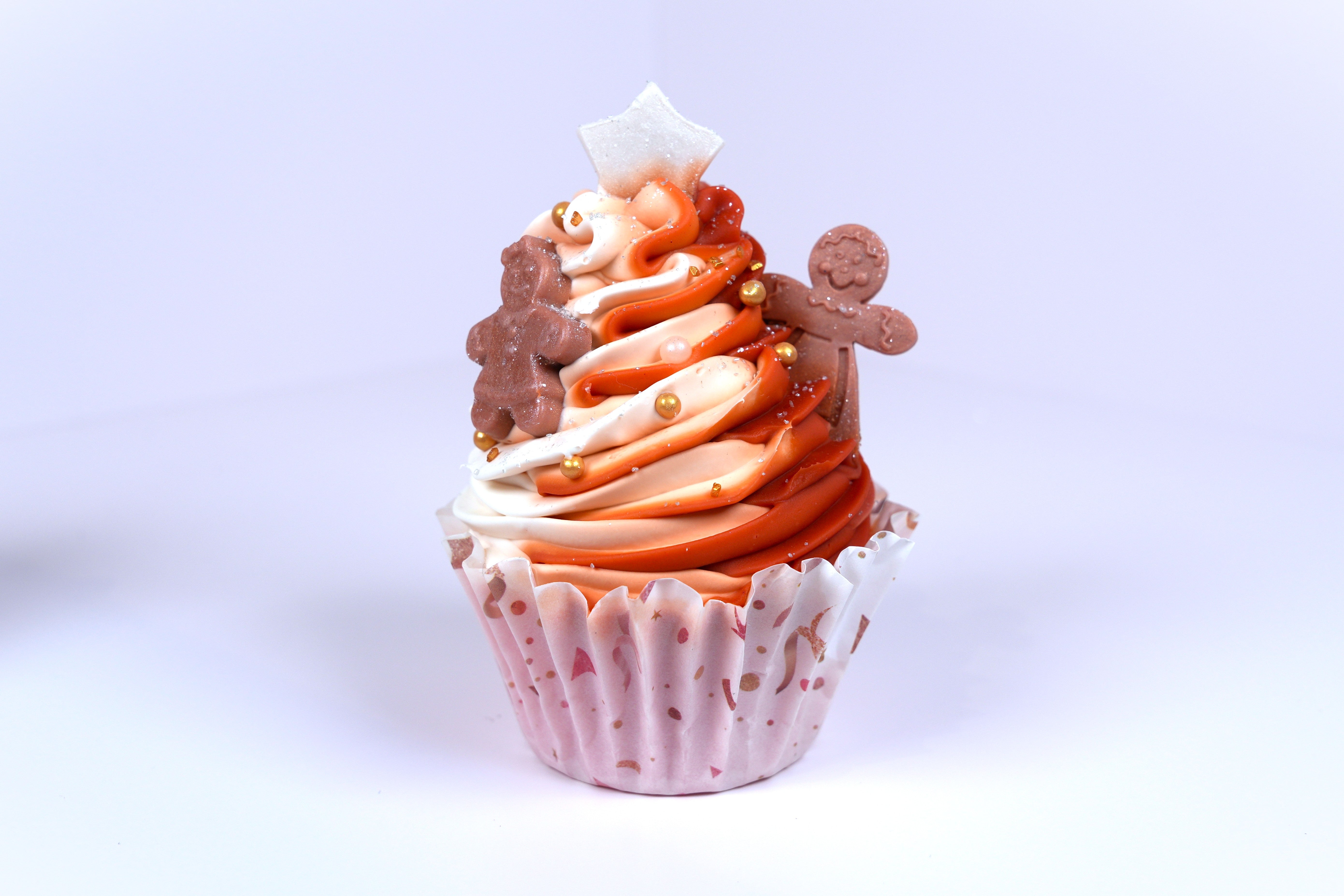 Gingerbread Peppermint Cupcake